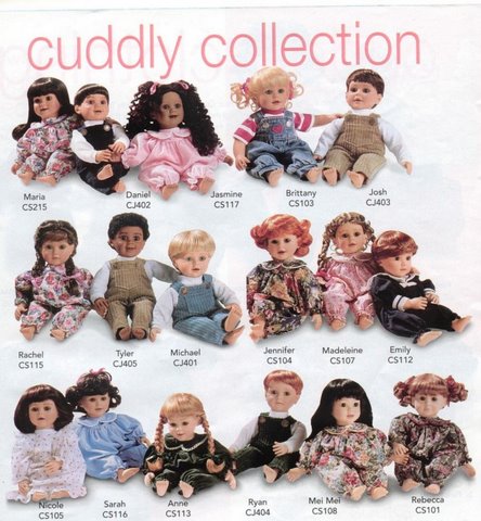 My Twinn Catalog pages of the Cuddly Dolls.